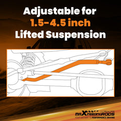 maXpeedingrods adjustable front track bar adapts to 1.5-4.5 inch lifts