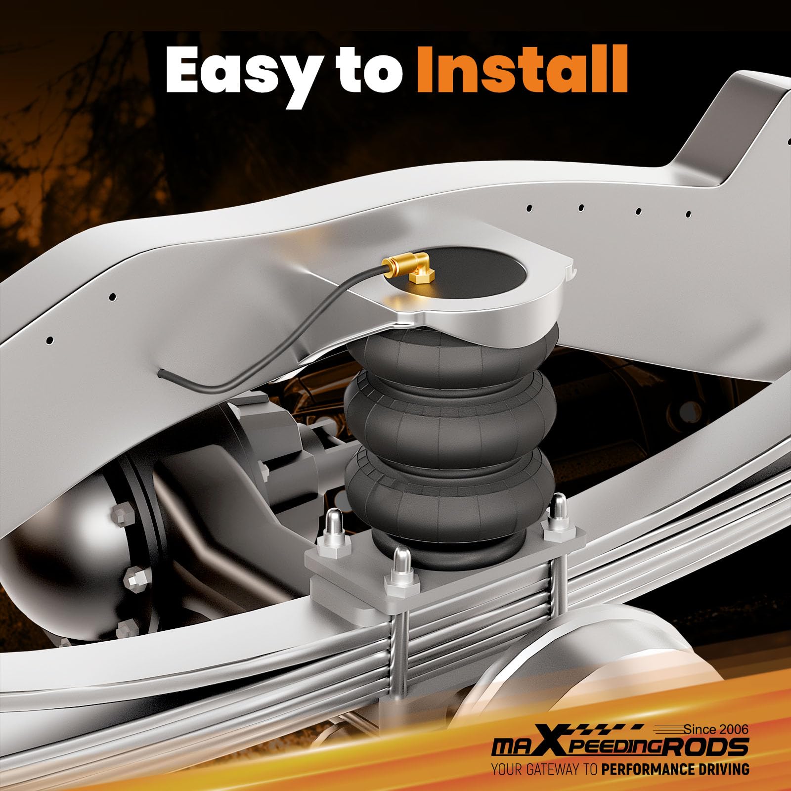 maXpeedingrods air spring 2600lbs compact design