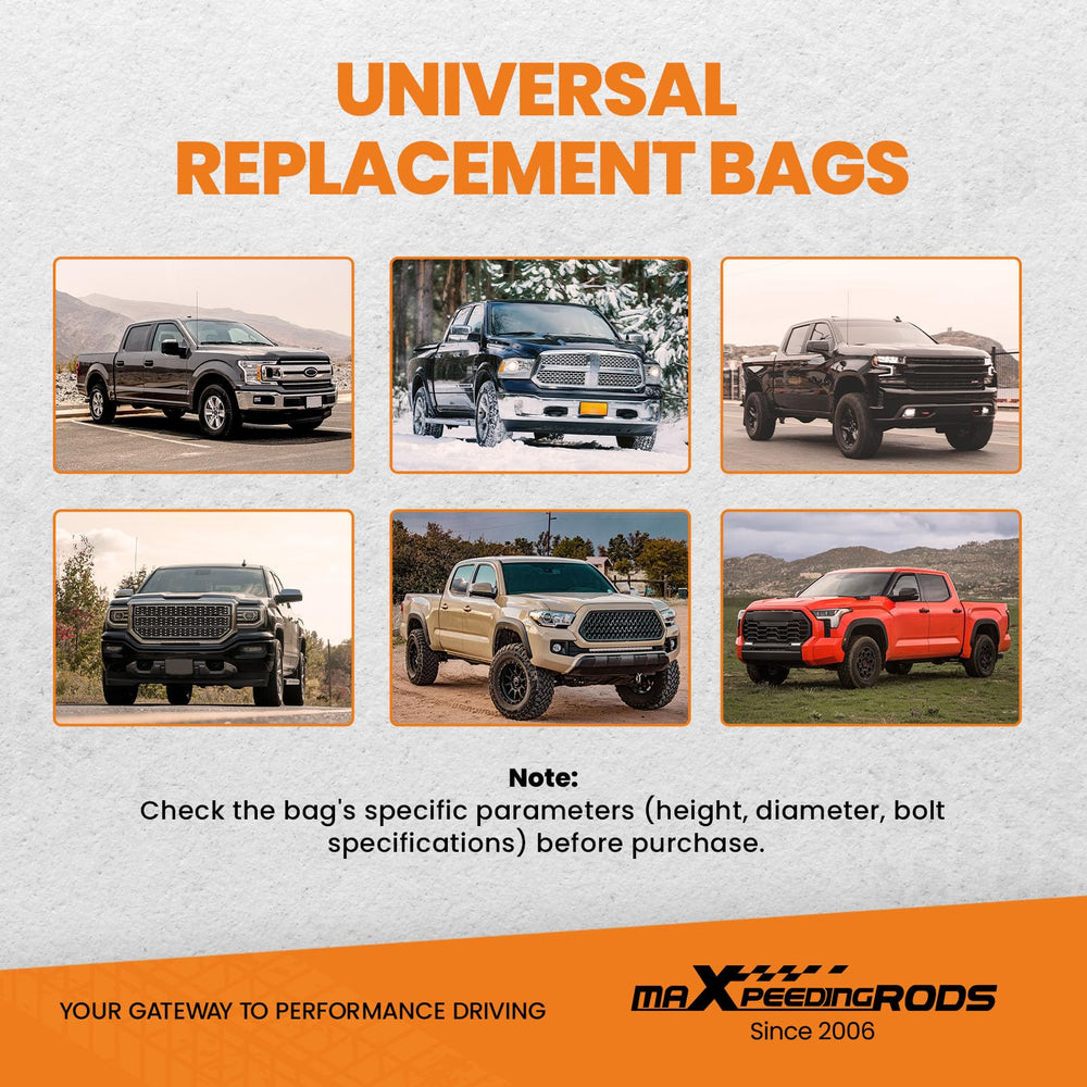 maXpeedingrods air suspension double bellows fatigue-tested for long life