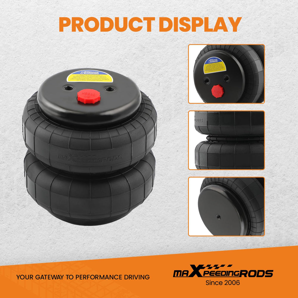 maXpeedingrods air suspension double bellows rolled crimp connections for reliability