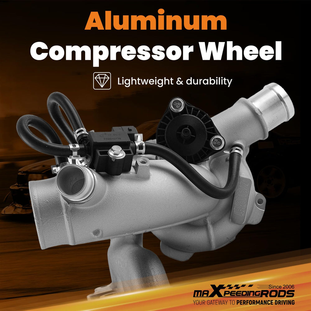maXpeedingrods aluminum compressor wheel with aerodynamic design enhances airflow and boost.