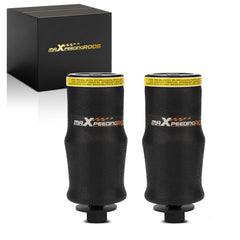 maXpeedingrods cab air ride bag, front view, enhances ride stability on Peterbilt 379.
