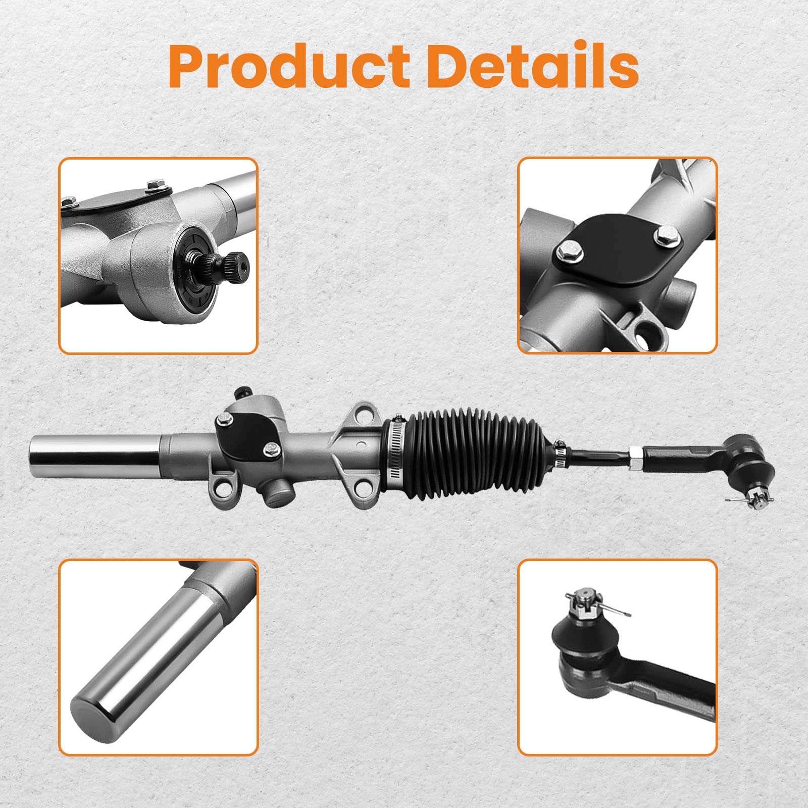 MaXpeedingrods EZGO TXT steering gear detail shows wear-resistant components.