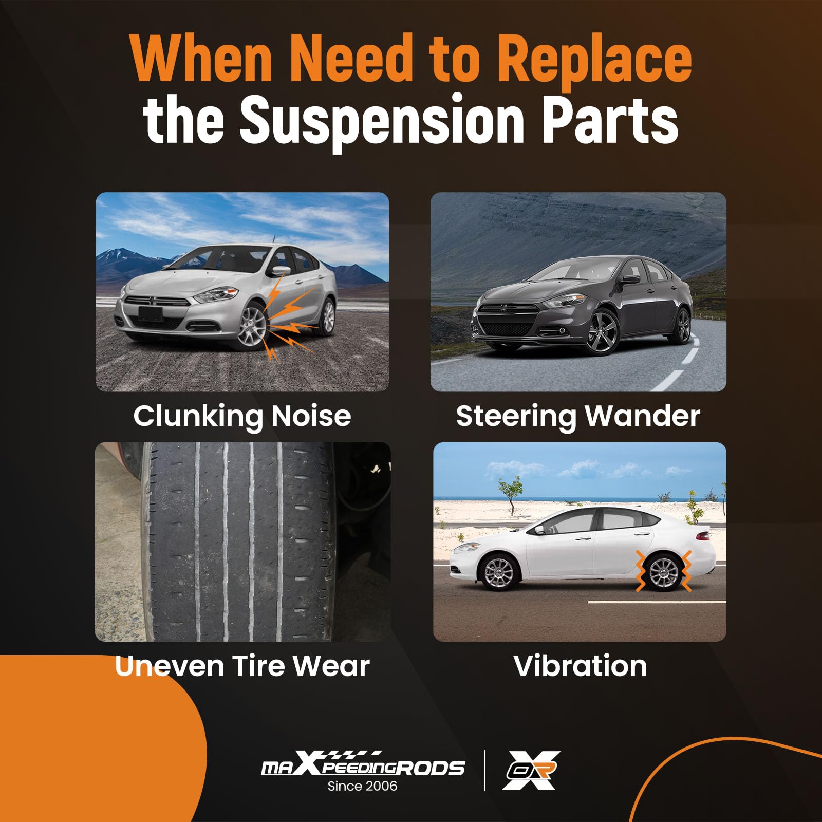 maXpeedingrods vehicle fitment notes for Chrysler and Dart models
