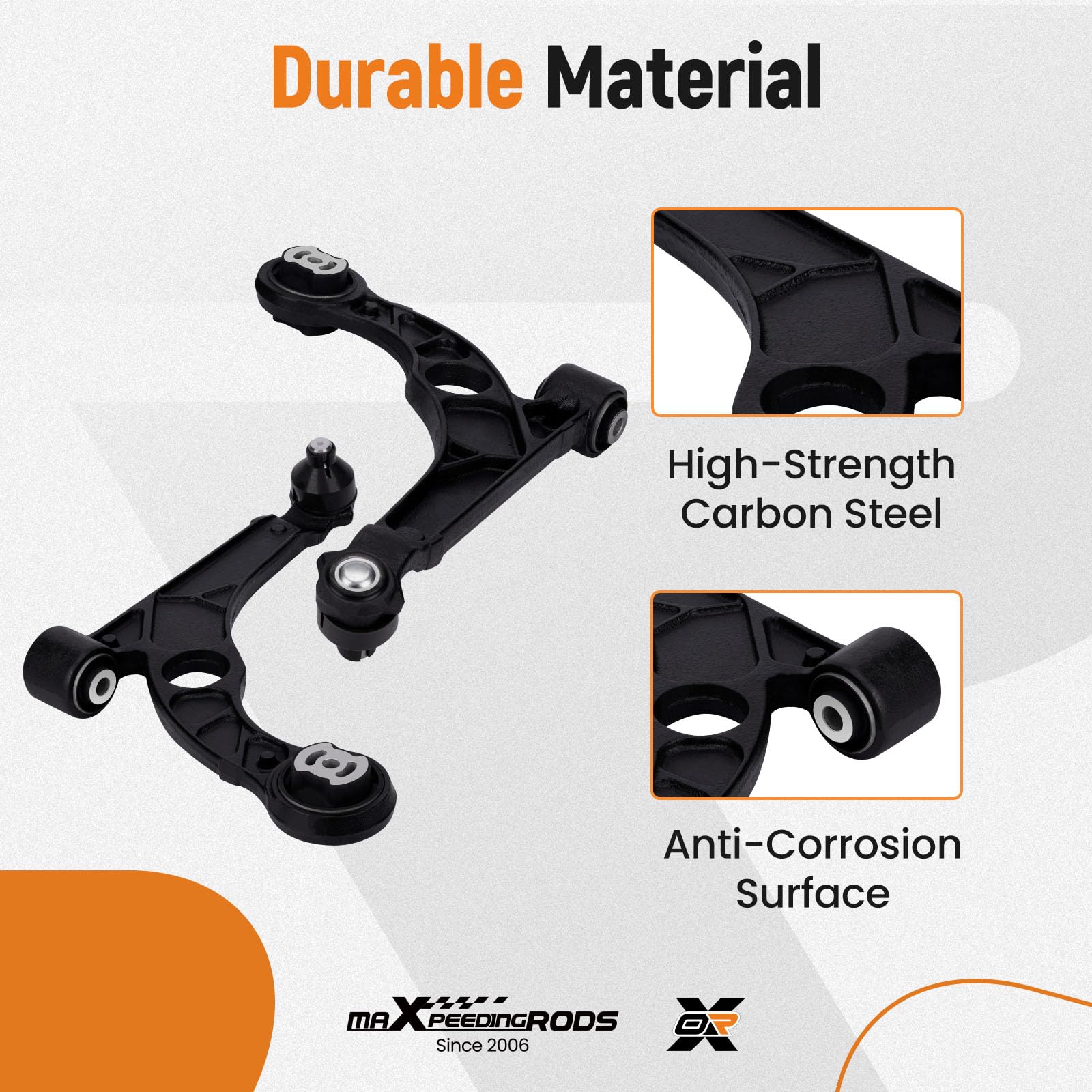 maXpeedingrods front right lower control arm with ball joint enhances ride stability