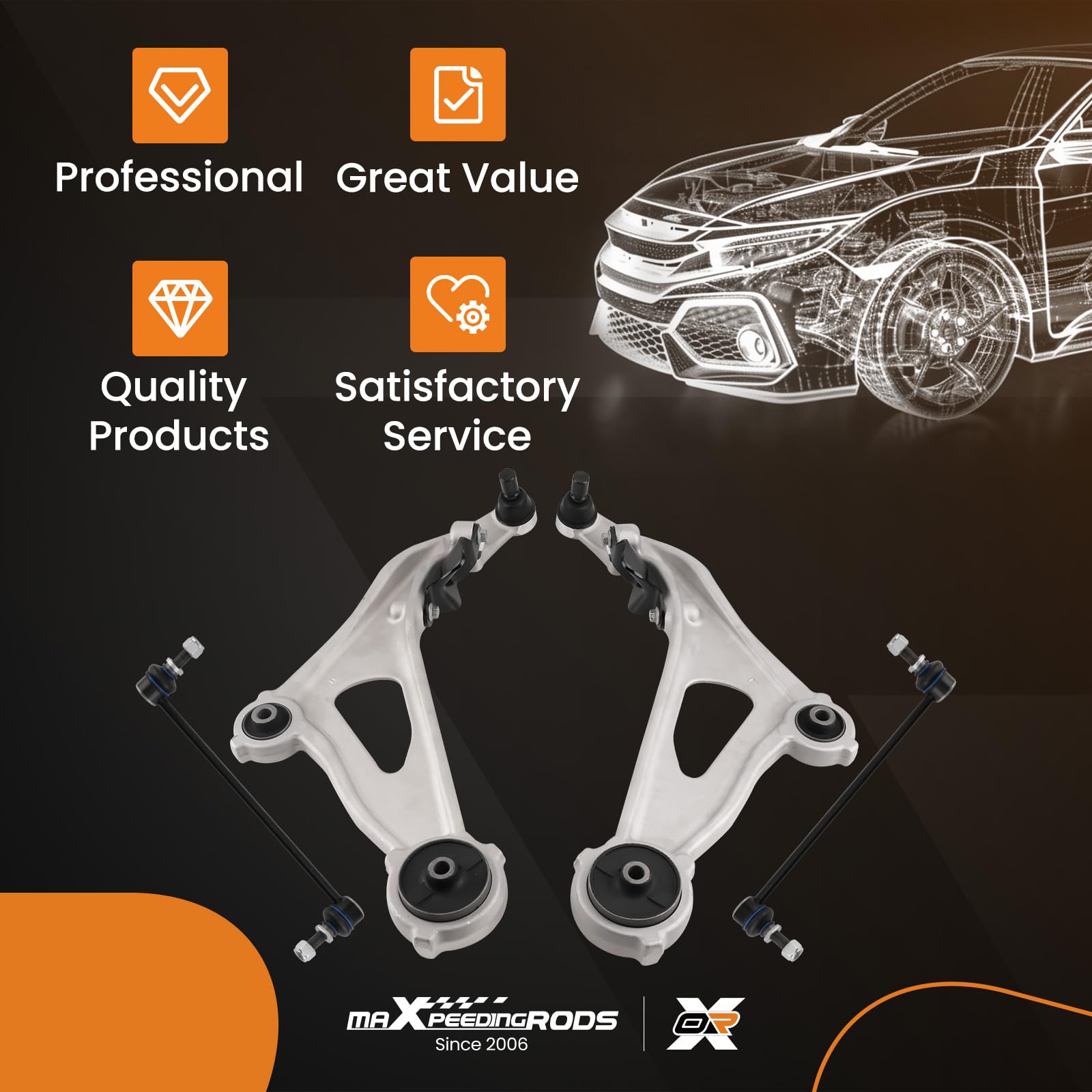 maXpeedingrods front stabilizer end link for Infiniti QX60 promotes stable suspension.