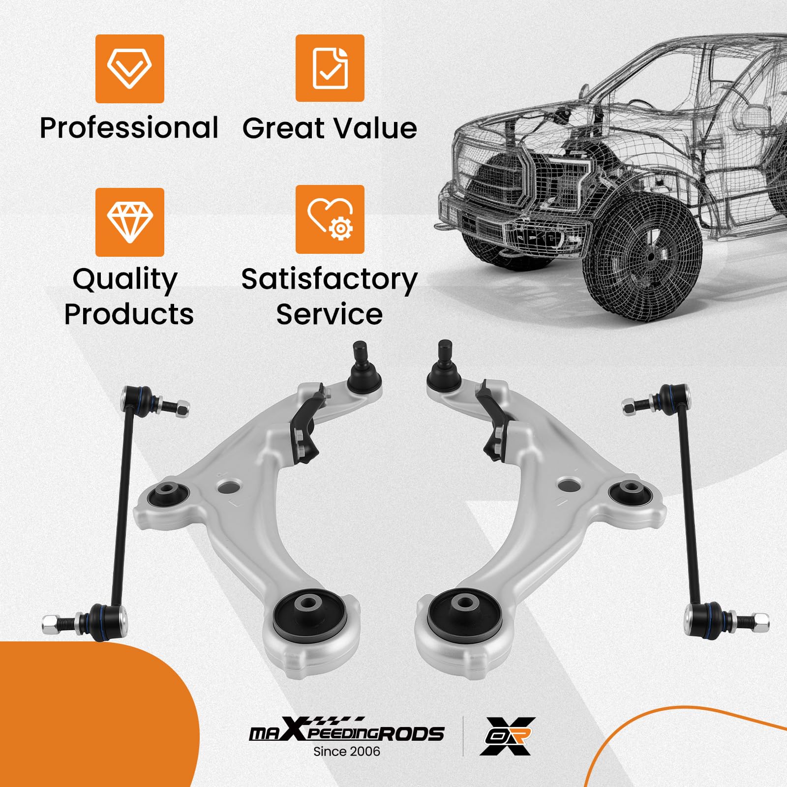 maxpeedingrods kit contents for front suspension installation and upgrade