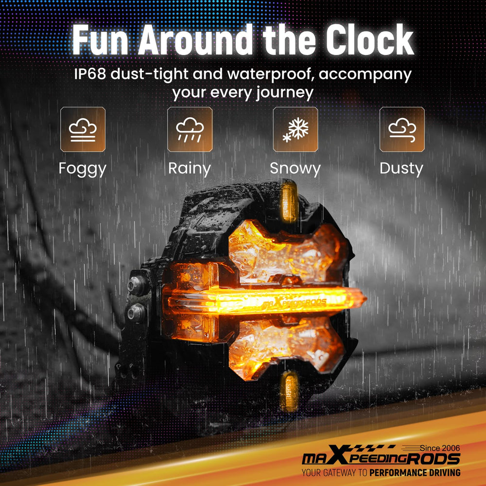 maXpeedingrods 350m projection range helps spotting distant obstacles on trails