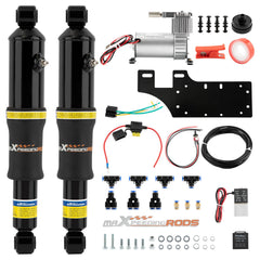maXpeedingrods rear adjustable air ride kit for Harley improves load handling