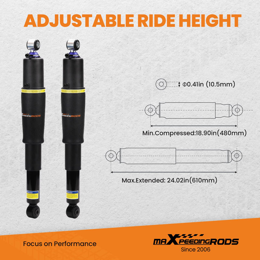 maXpeedingrods rear air shock for Chevrolet Tahoe delivers smoother highway comfort.