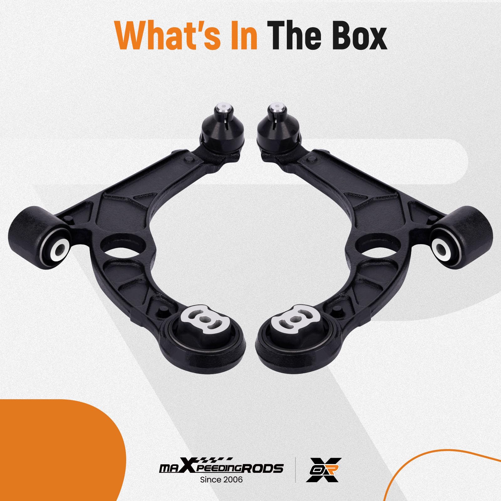 maXpeedingrods rust resistant powder coated finish on control arm