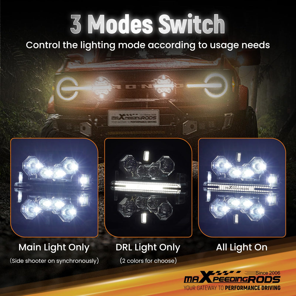 maXpeedingrods side shooter beam covers 270 degrees for broad visibility