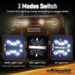 maXpeedingrods side shooter beam covers 270 degrees for broad visibility