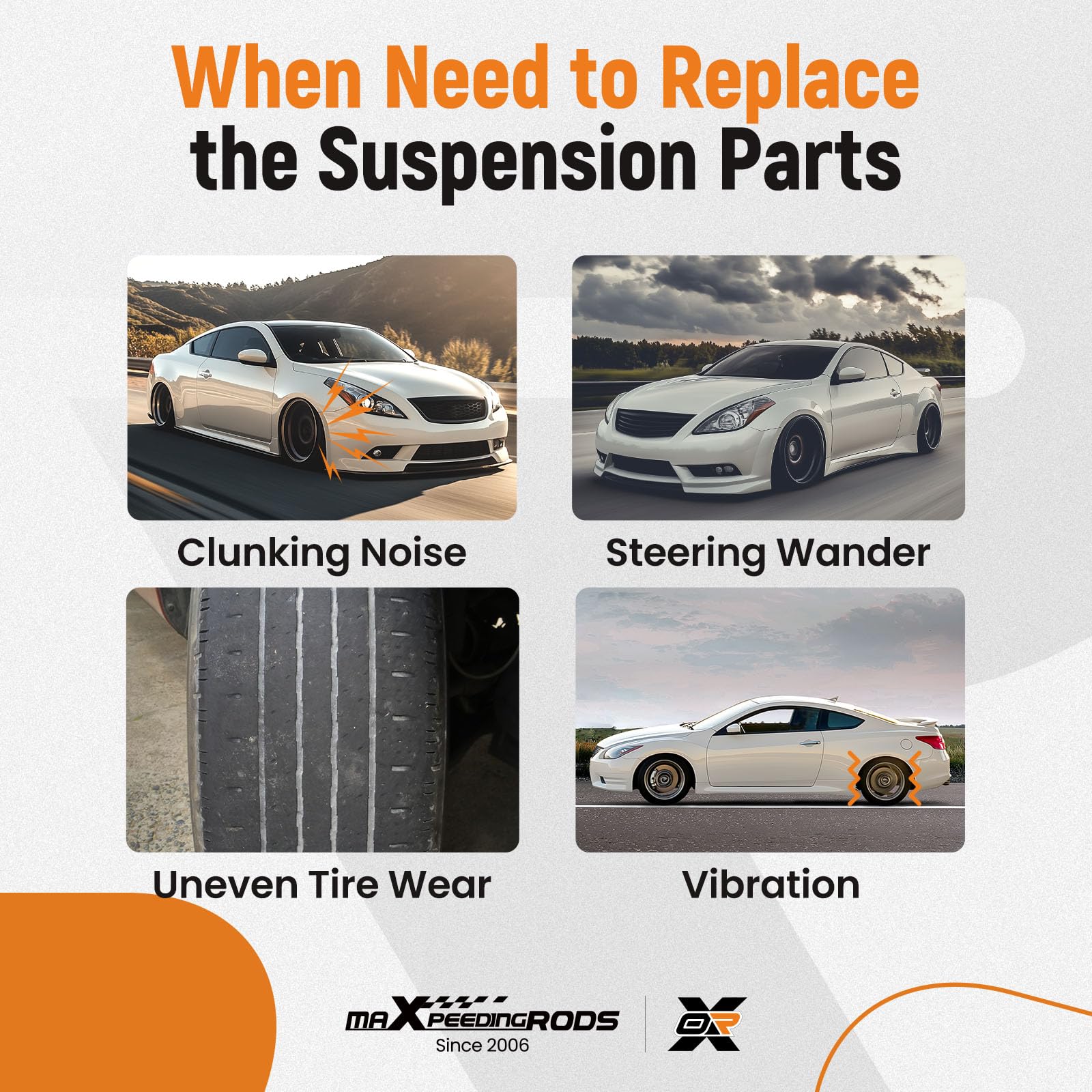 maXpeedingrods steel suspension parts with anti-corrosion coating for lasting durability