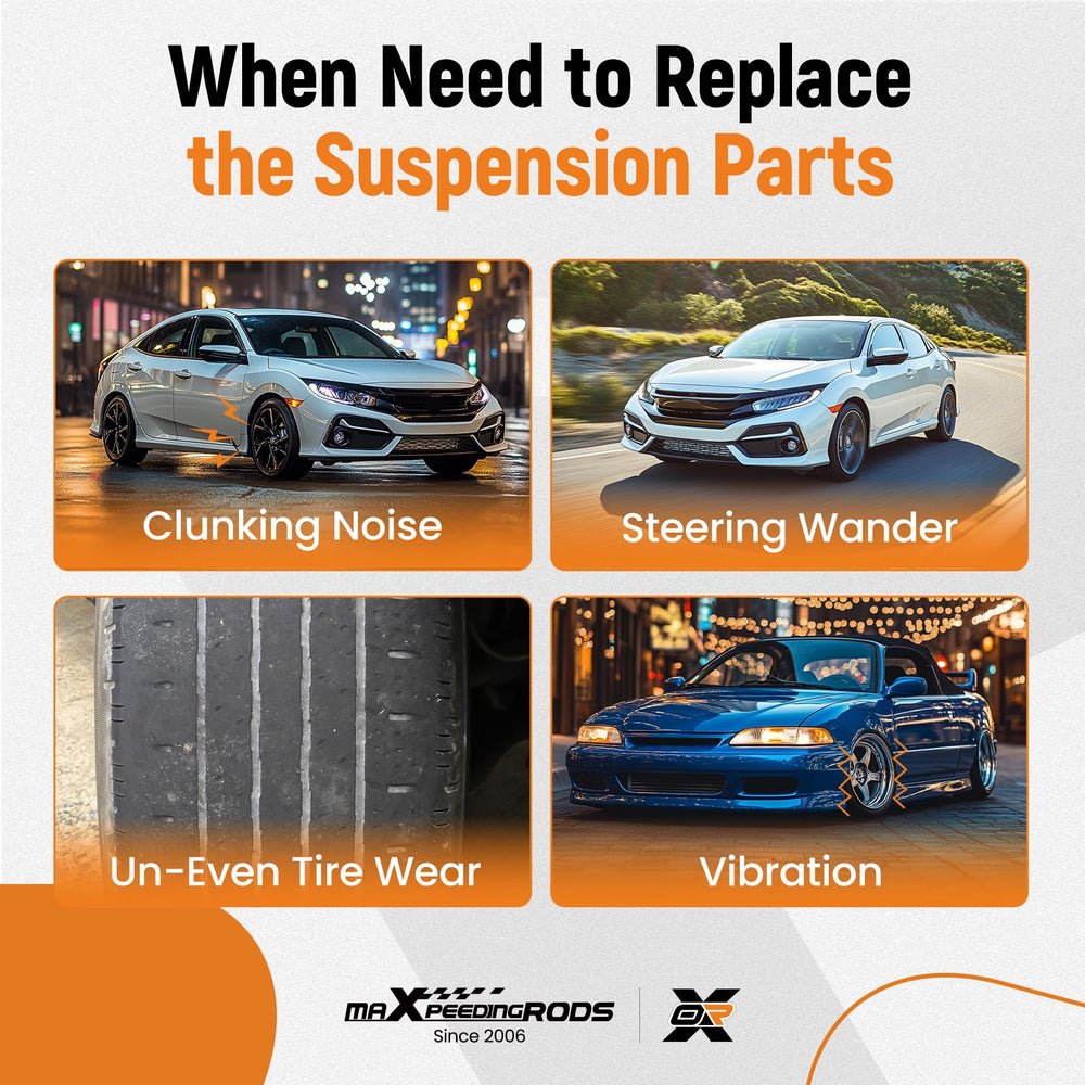 maXpeedingrods suspension kit packaging for Civic, all parts ready to install