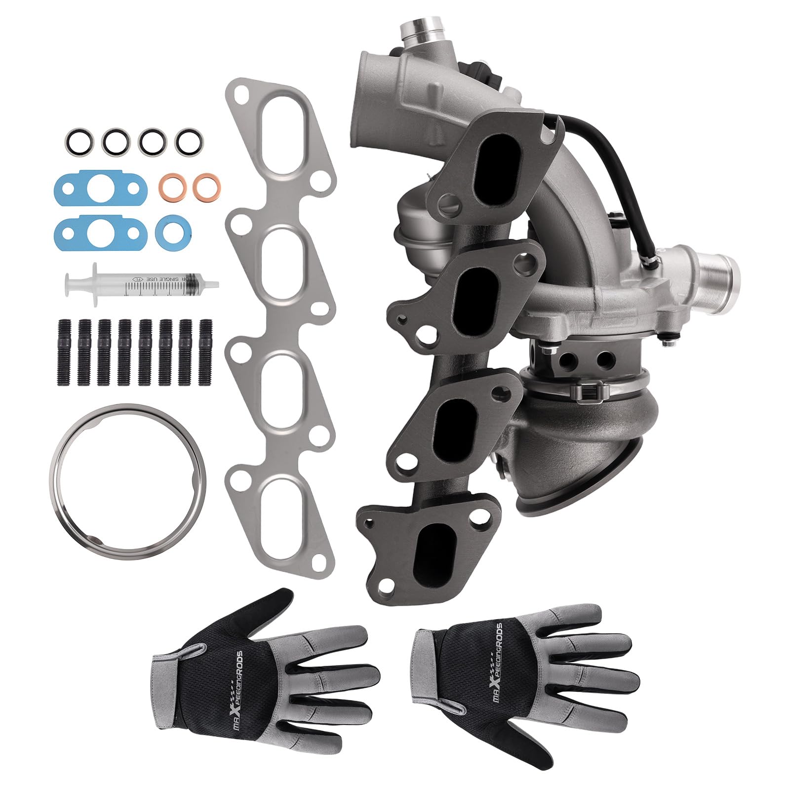 maXpeedingrods turbocharger complete kit with gaskets simplifies replacement.