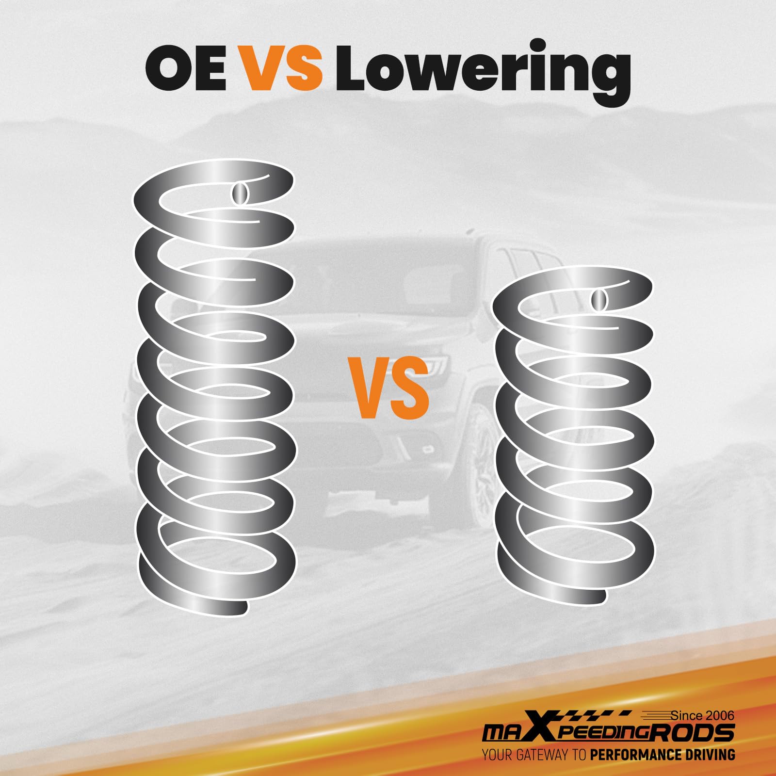 maXpeedingrods two-front-springs kit offers ready replacement
