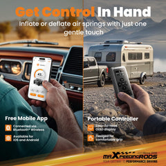 MaXpeedingrods remote control for easy manual adjustments from inside or outside the vehicle.