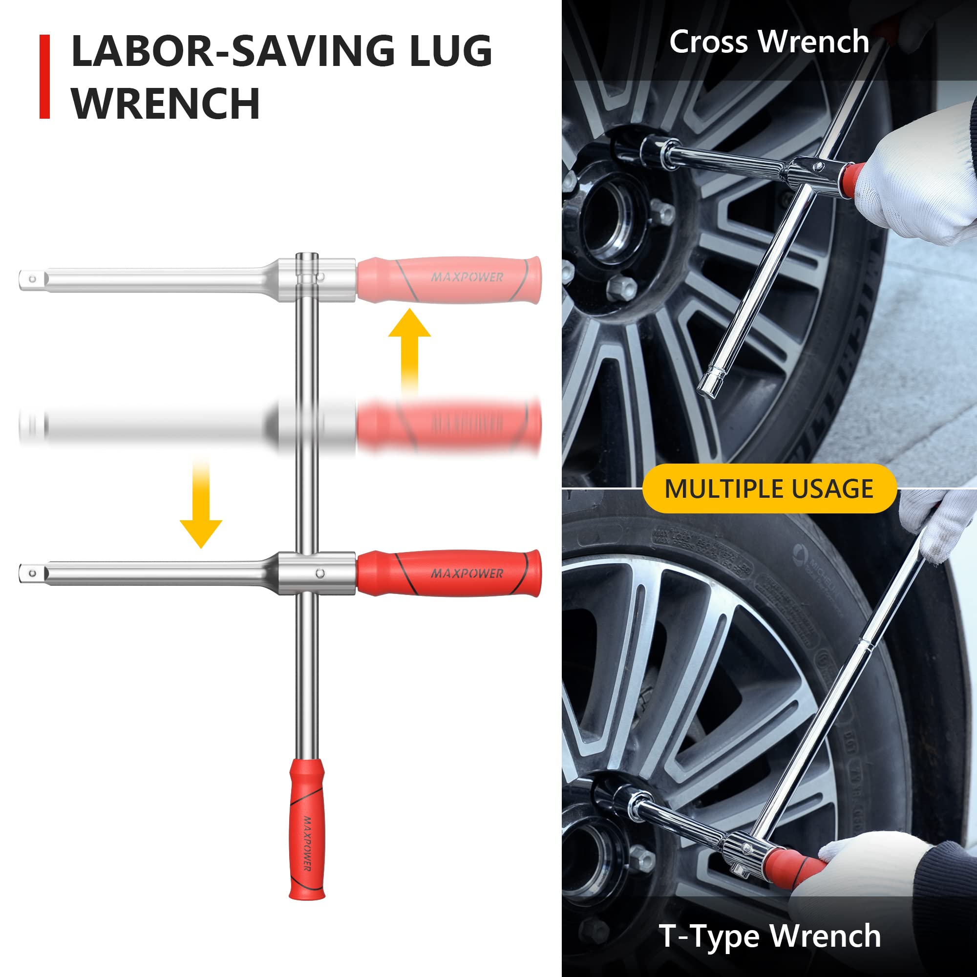 MAXPOWER chrome vanadium steel construction for durable, long-lasting use