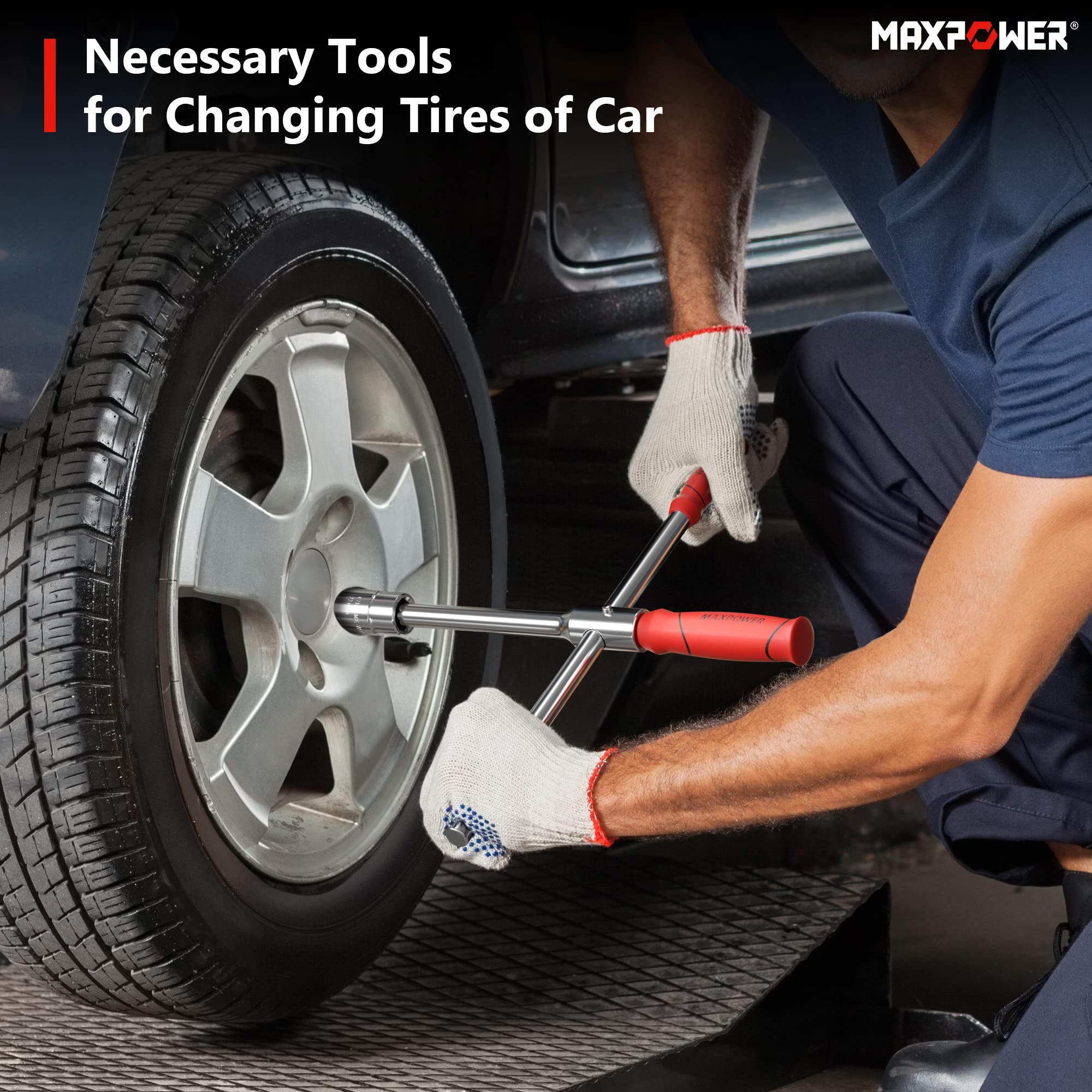 MAXPOWER non-slip handle provides secure grip even in wet conditions