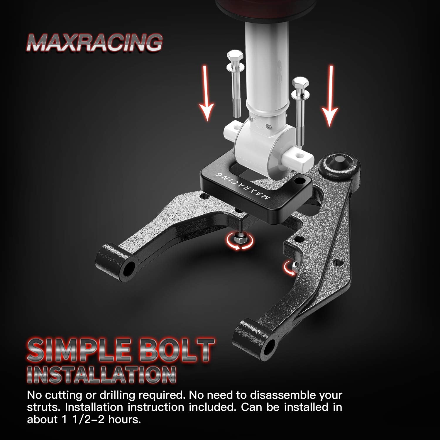 MAXRACING leveling kit increases ground clearance for better approach angles