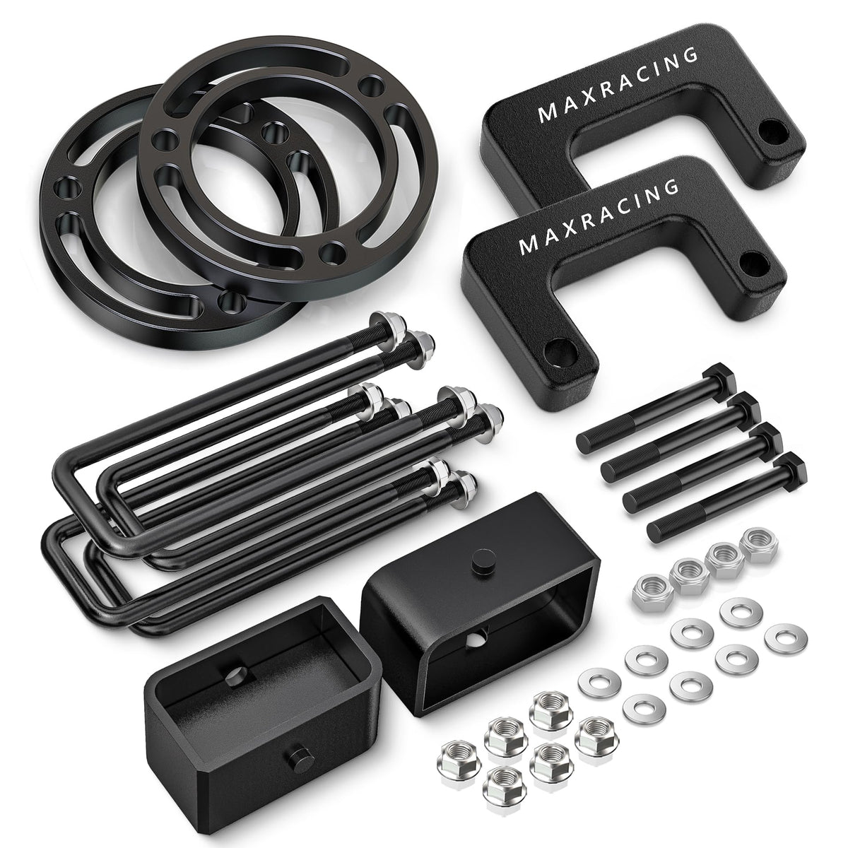 MAXRACING 3in front spacer enhances stance on Chevy Silverado 1500 for improved ground clearance