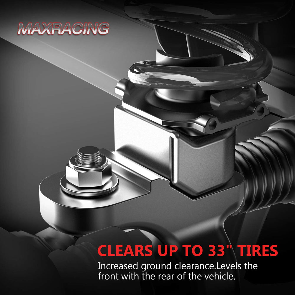 MAXRACING billet aluminum spacer highlights durable front lift