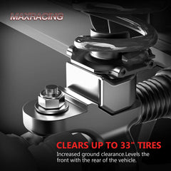 MAXRACING billet aluminum spacer highlights durable front lift
