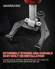 MAXRACING extended U-bolts secure lift components for durable installation on Silverado/Sierra