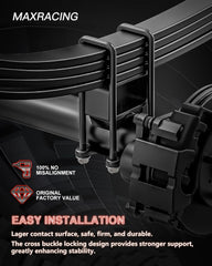 MAXRACING front-end spacers enable bolt-on fitment with minimal tools for a faster install