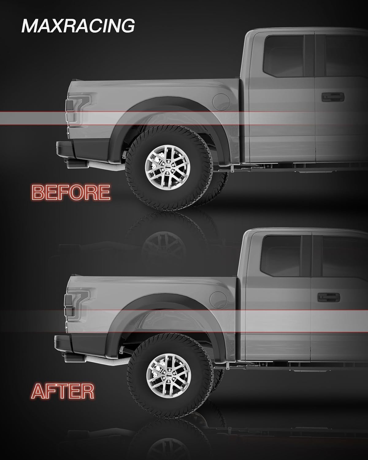 MAXRACING leveling kit improves ground clearance for all-terrain readiness