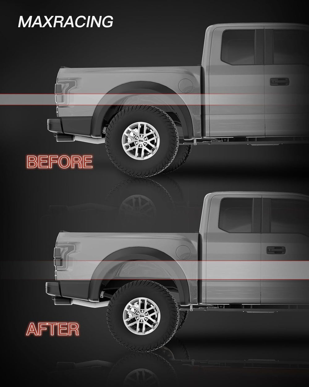 MAXRACING leveling kit improves ground clearance for all-terrain readiness