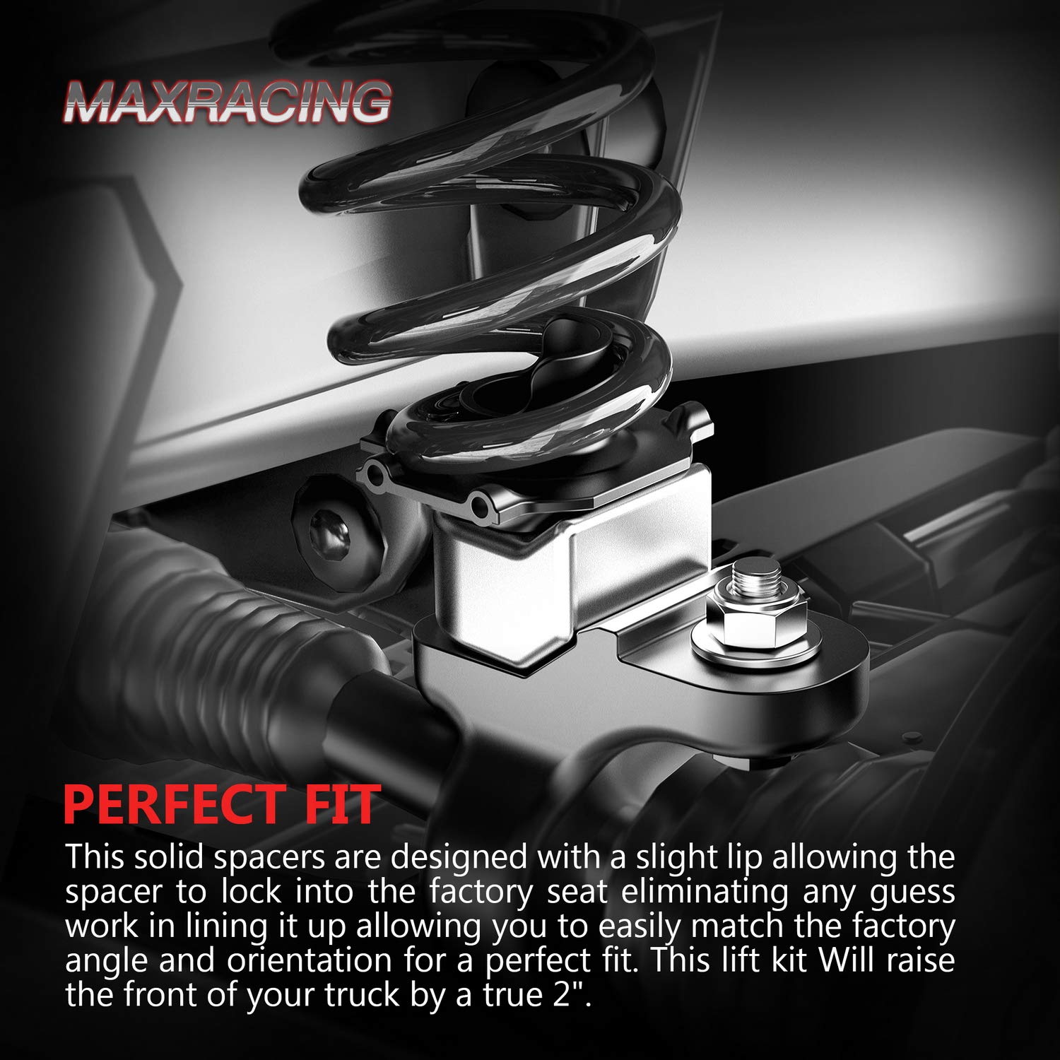MAXRACING installation kit includes bolts and instructions for bolt-on fit