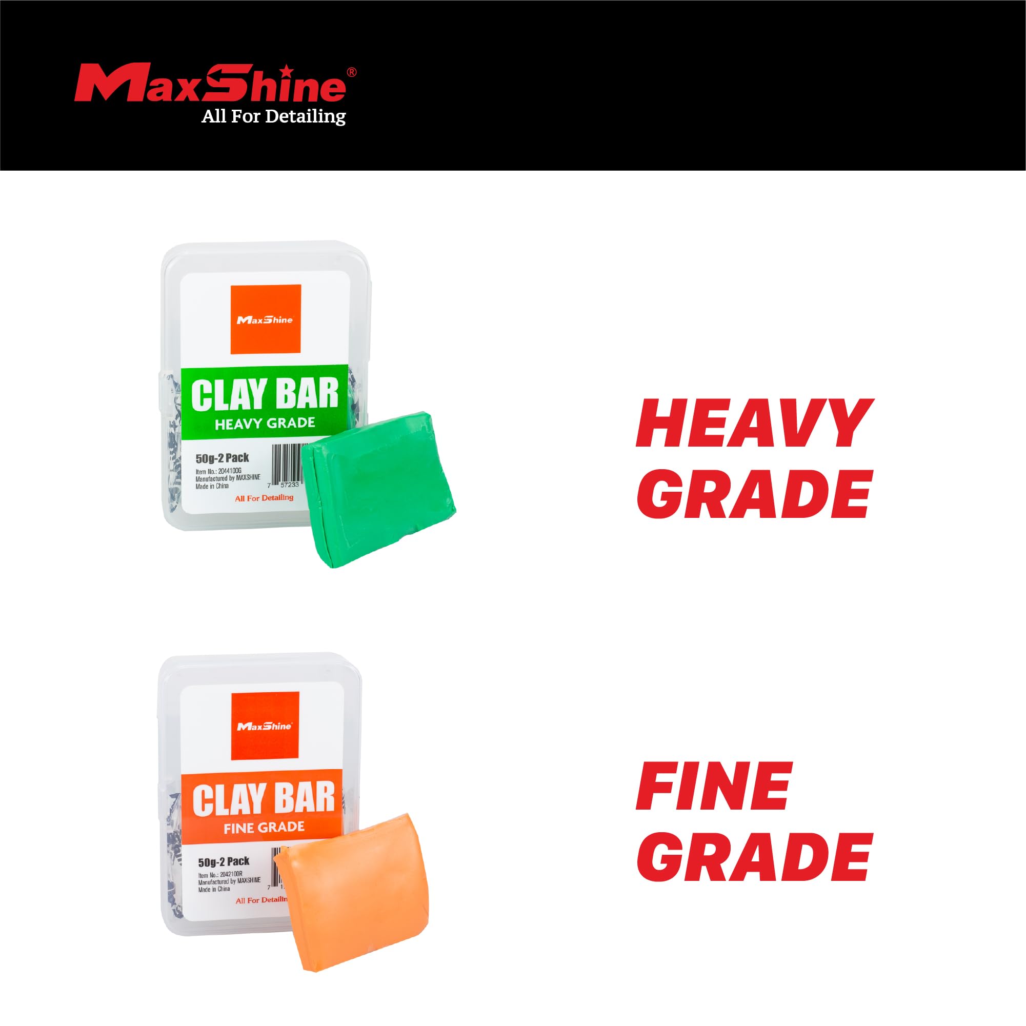 Maxshine clay bar being applied with lubricant for smooth glide.
