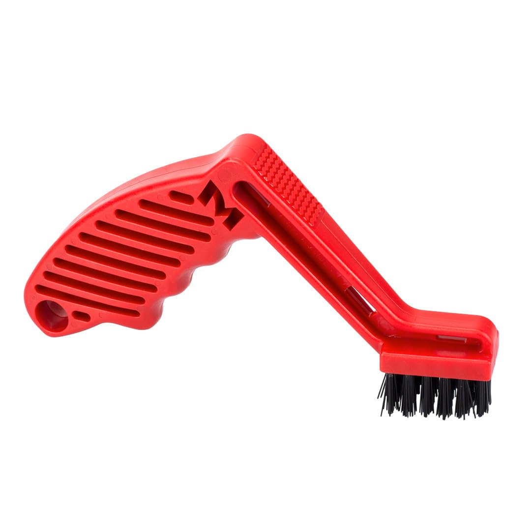 Maxshine ergonomic handheld design in red makes on-the-spot pad care convenient.