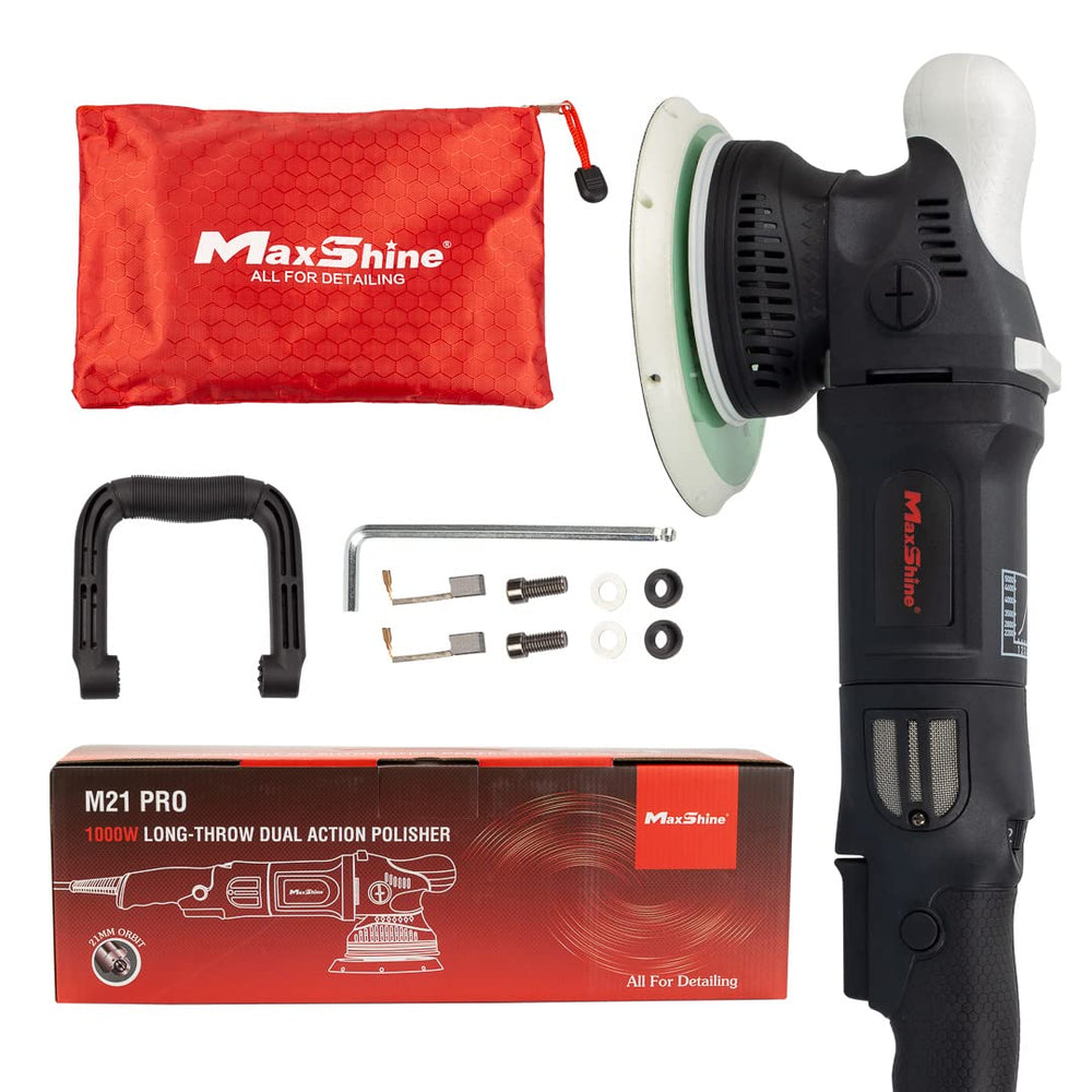 Maxshine M21 Pro 21mm long-throw action for faster panel coverage and uniform correction.