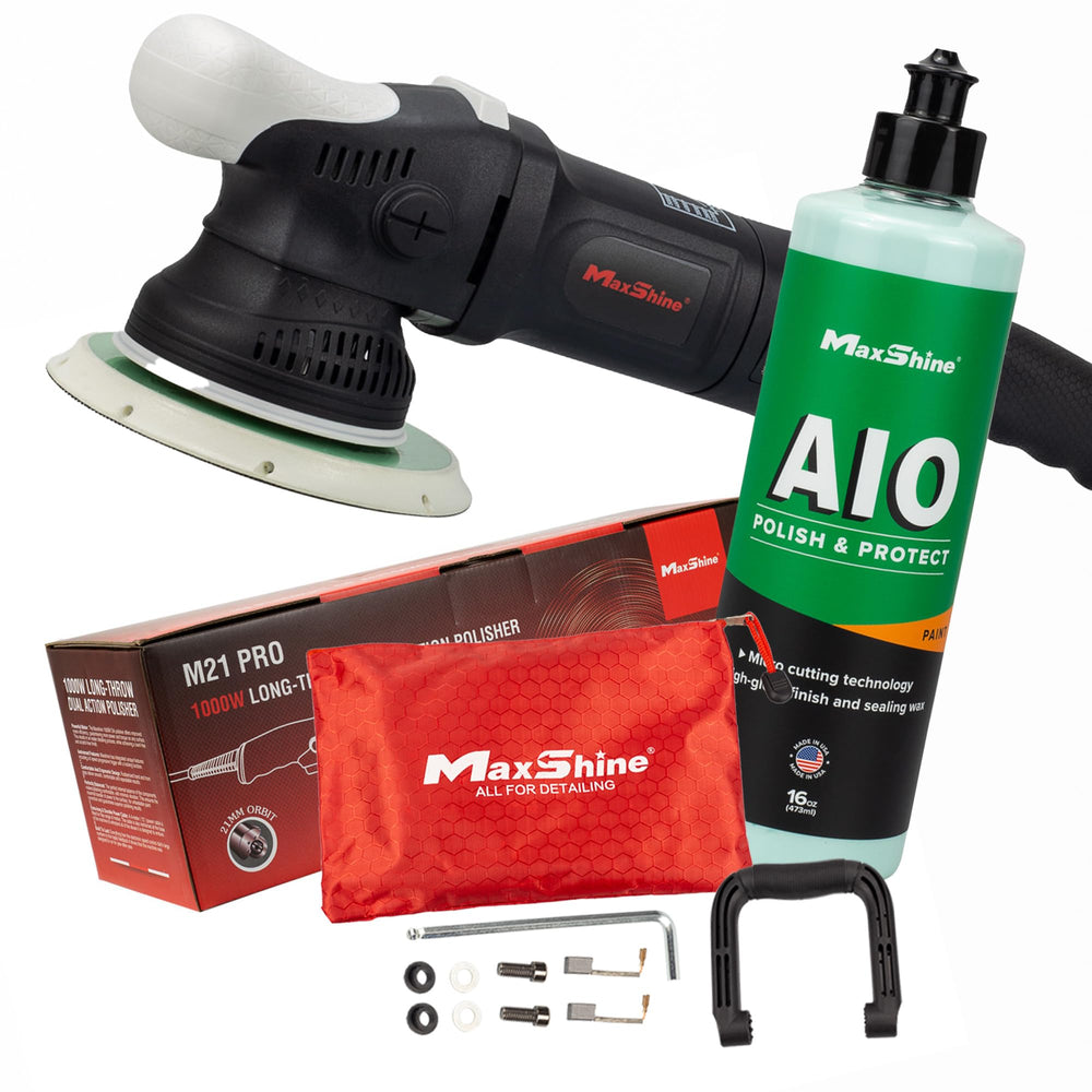 Maxshine M21 Pro dual action polisher ready for paint correction and gloss boost.