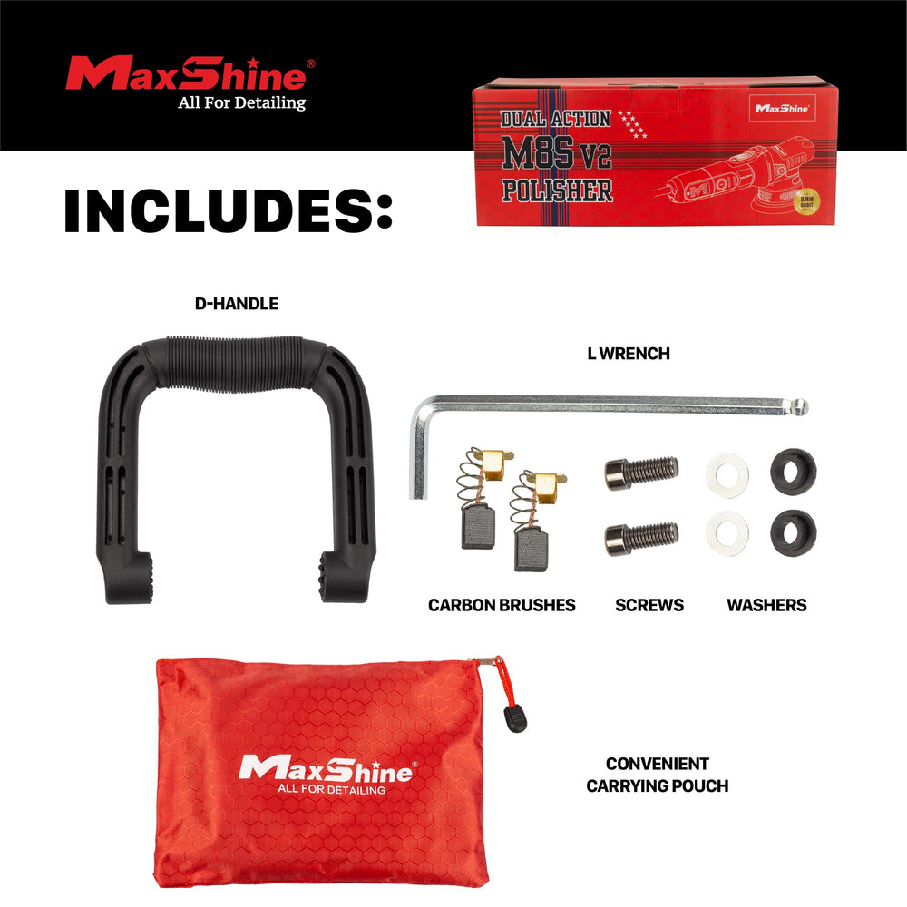 Maxshine M8S V2 offers 6-speed settings for cutting, polishing, or finishing.