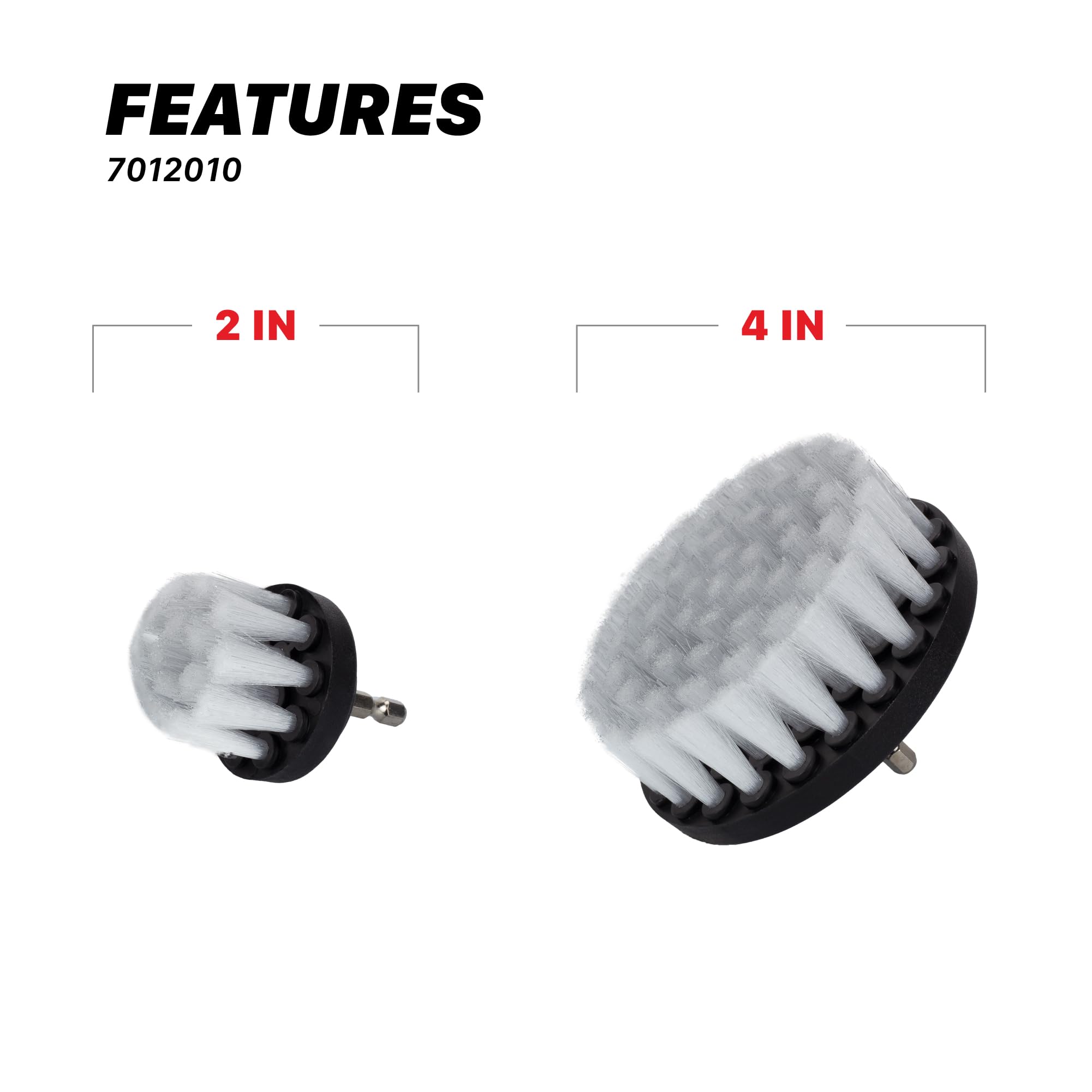 Maxshine 4-inch soft-bristle drill brush for larger area cleaning.