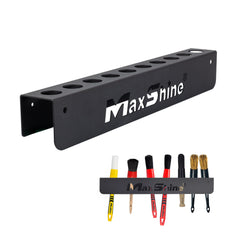 Maxshine brush holder on wall mount with space for ten brushes
