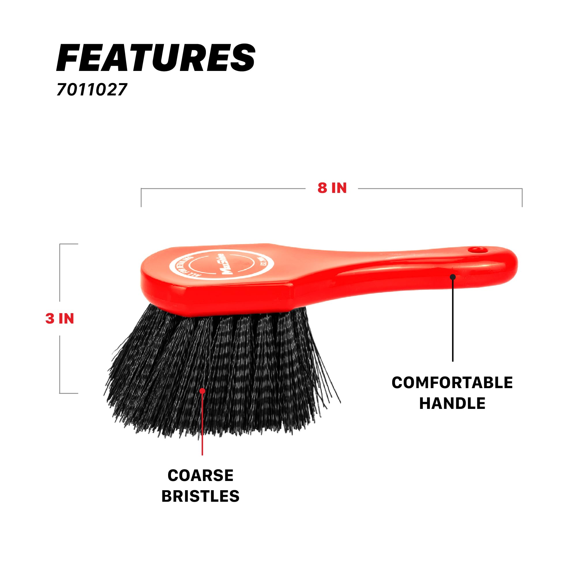 Maxshine universal heavy-duty car mat brush lifts dirt from mats
