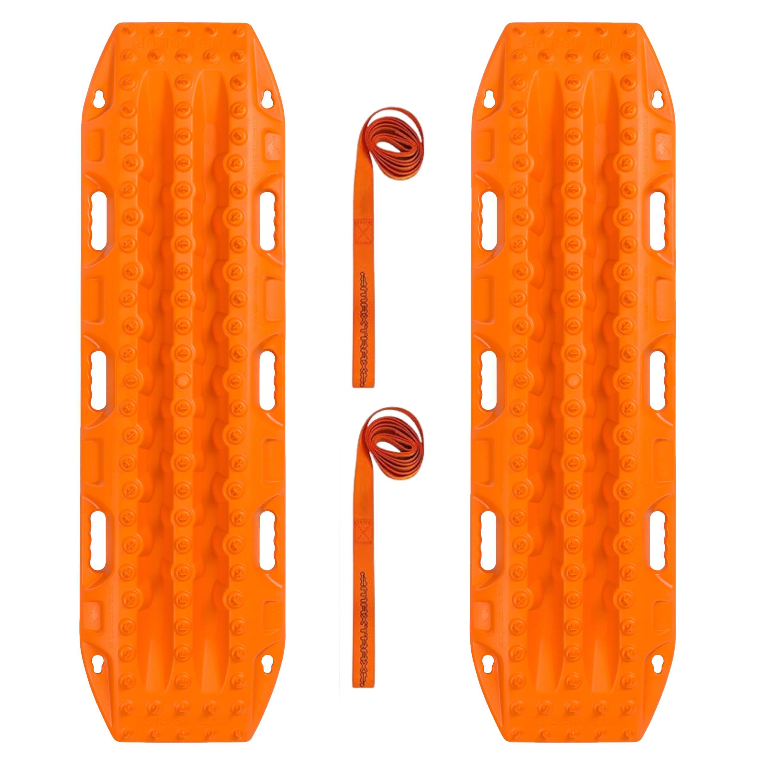 Maxtrax MKII safety orange board front view demonstrates rugged recovery traction