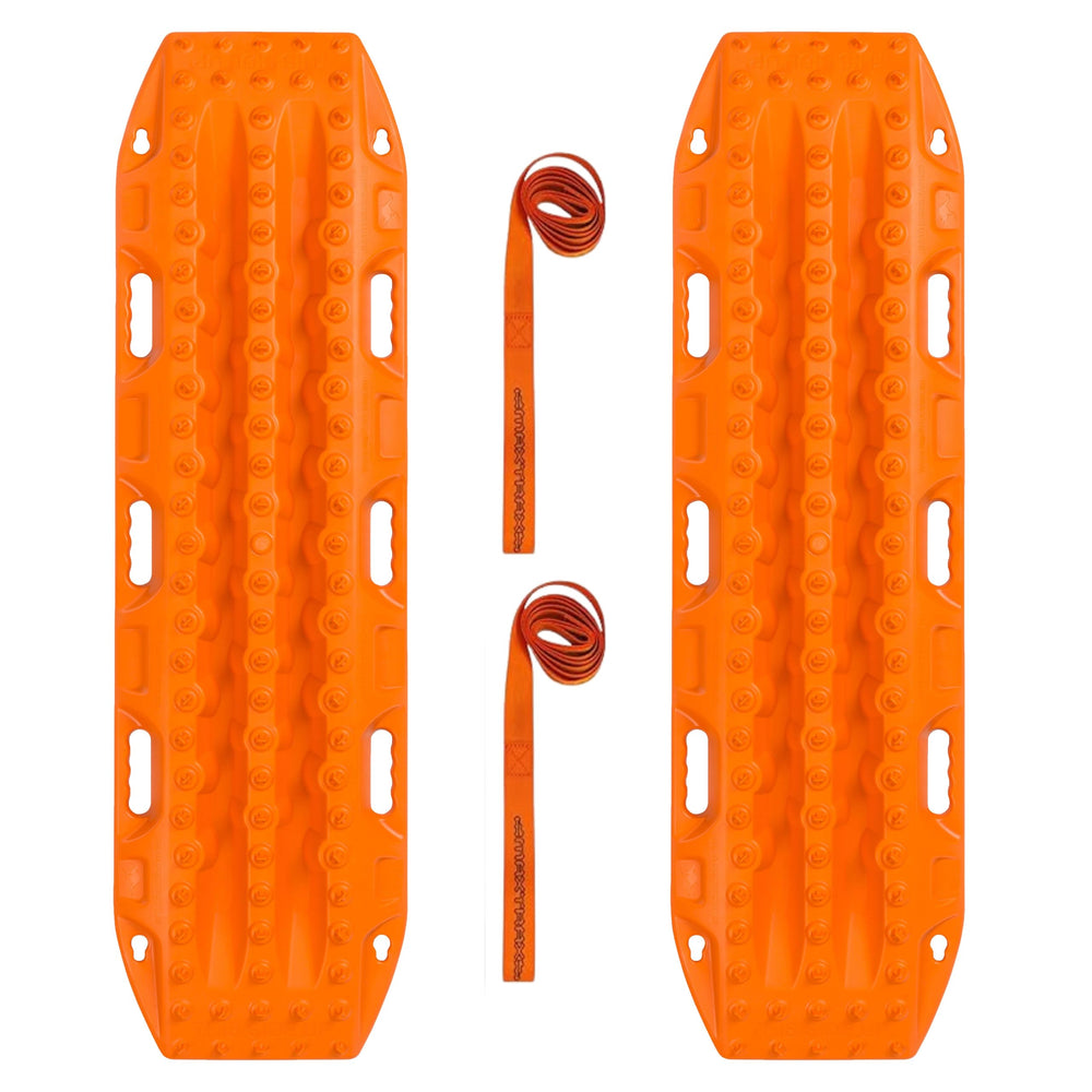 Maxtrax MKII safety orange board front view demonstrates rugged recovery traction