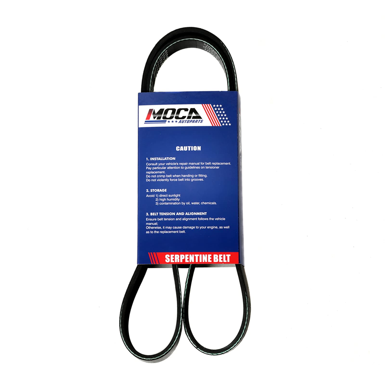 MAXWIN serpentine belt packaging highlighting OEM fit and warranty coverage