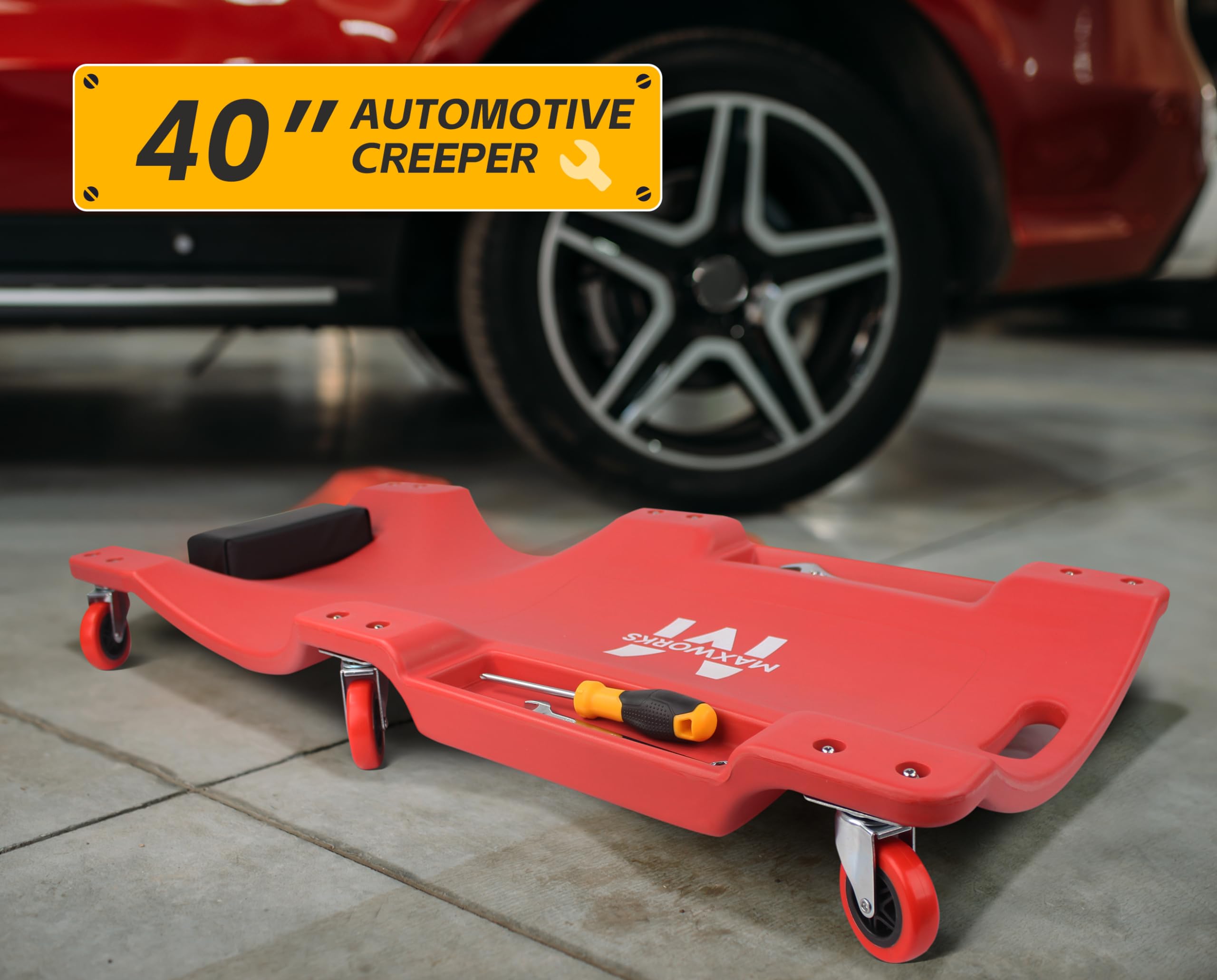MaxWorks 50874 dual tool trays support organized maintenance tasks.