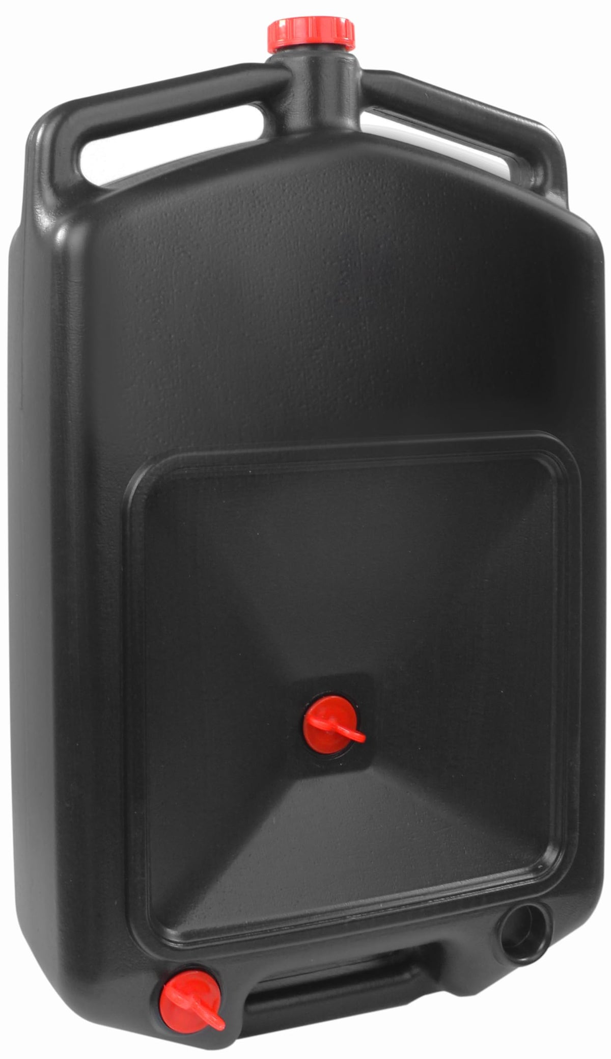MaxWorks low-profile oil drain container under a vehicle for splash-free draining