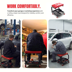 MaxWorks steel frame emphasizes durable construction for daily garage tasks.