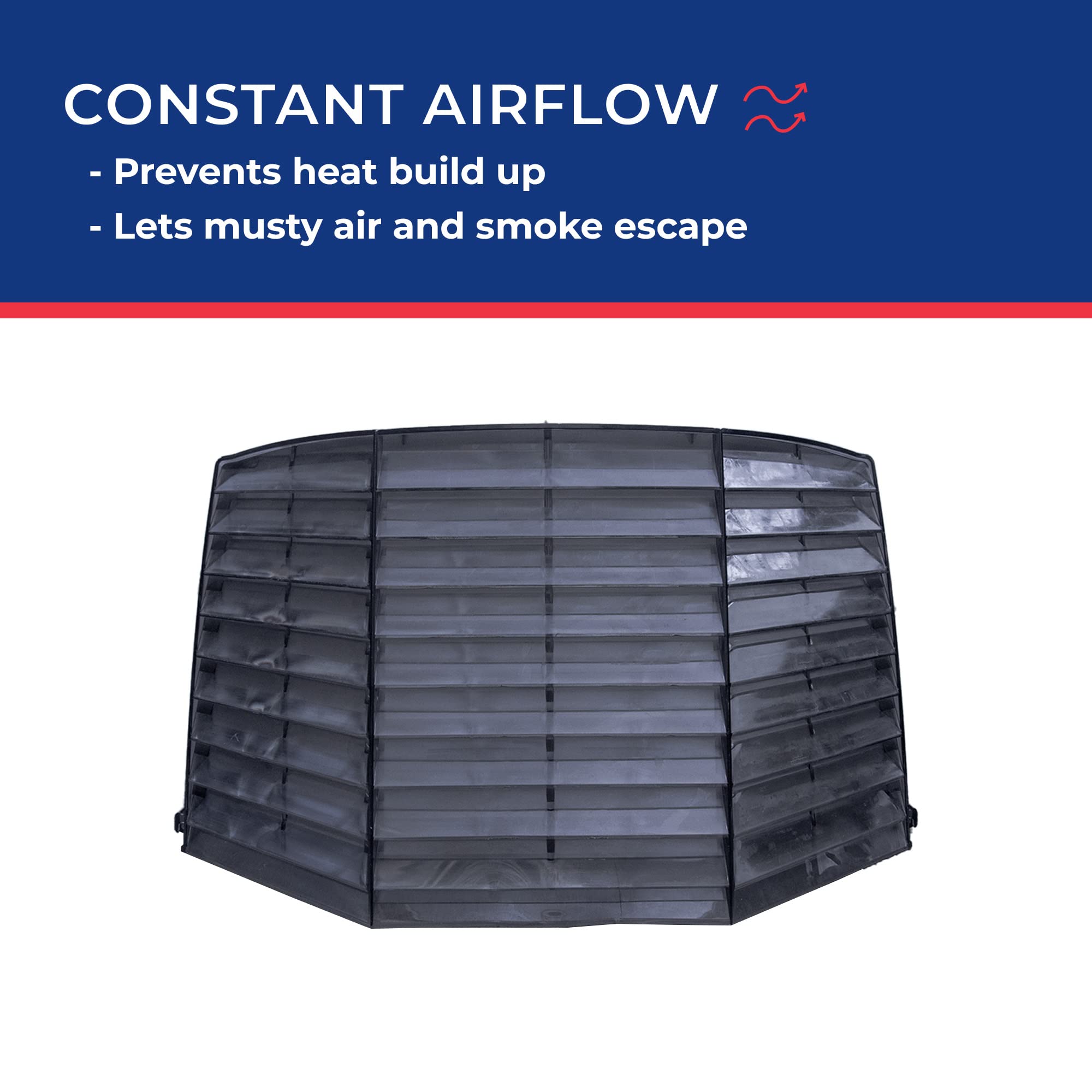 MAXXAIR Maxx II vent cover installed on RV roof, secure and streamlined ventilation.