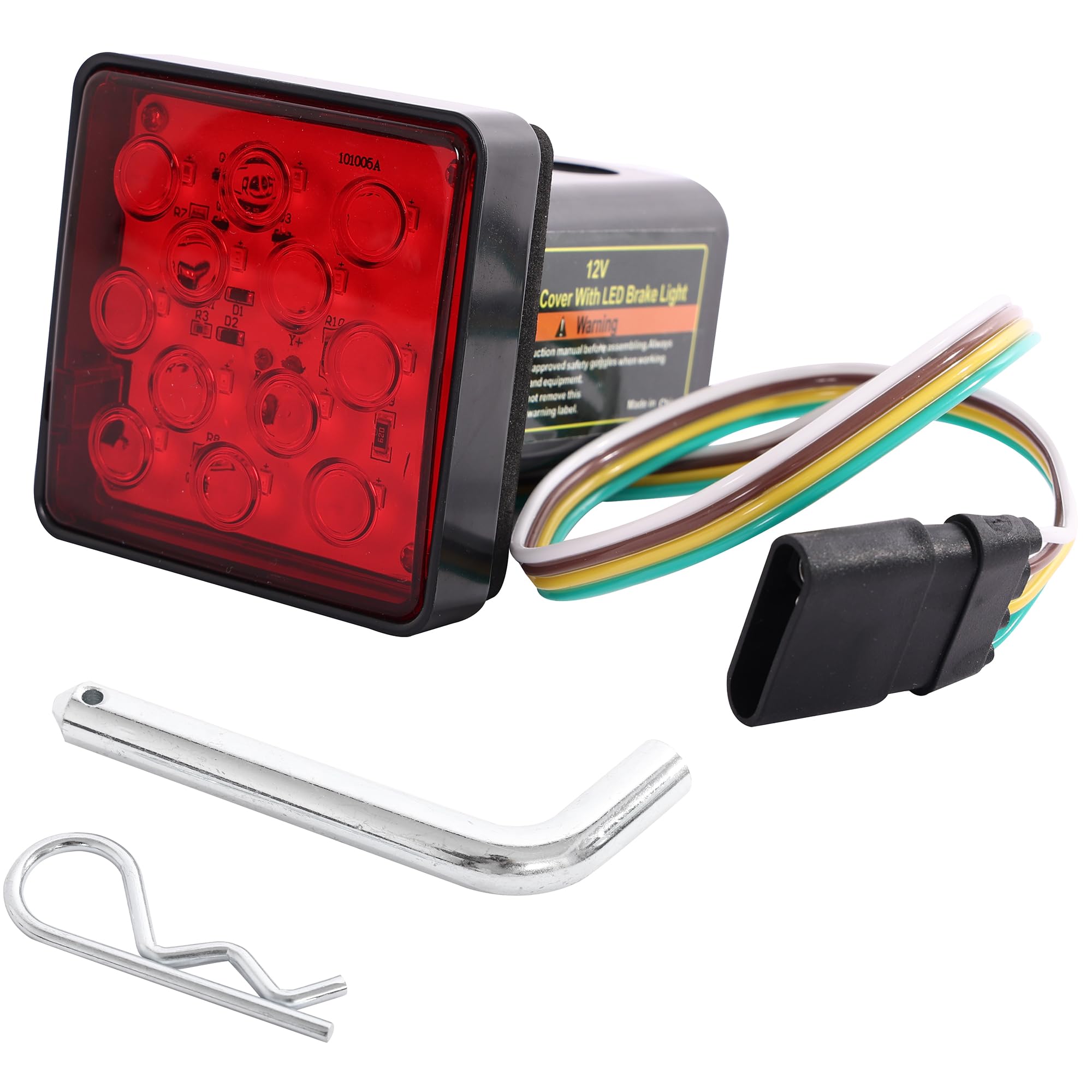 MAXXHAUL 50021 hitch cover with bright LEDs for improved visibility