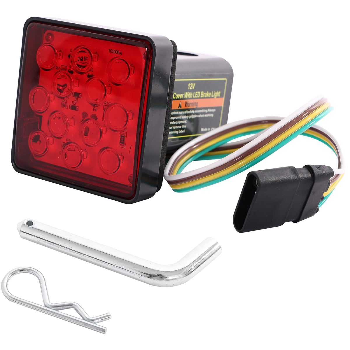 MAXXHAUL 50021 hitch cover with bright LEDs for improved visibility
